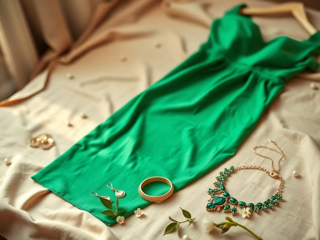 Jaka biżuteria do zielonej sukienki?