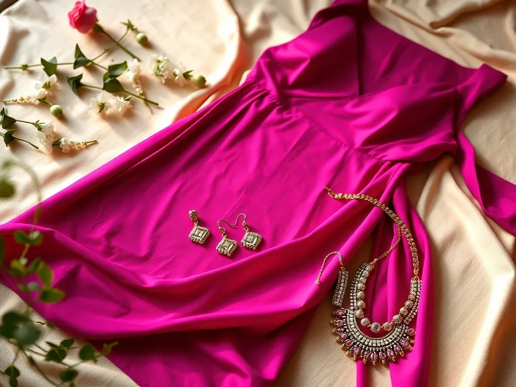 Jaka biżuteria do fuksjowej sukienki?